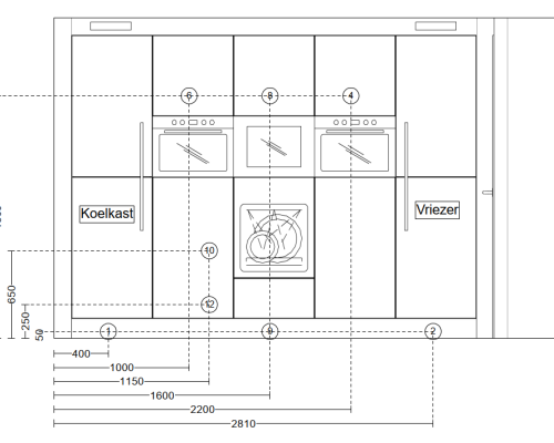 Keukenleidingtekening